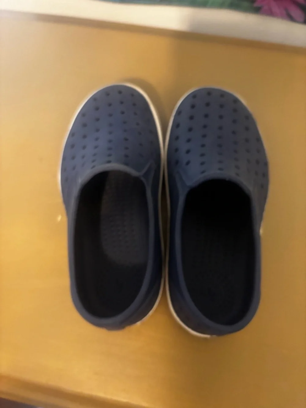 Native C11 Navy Perforated Slip-On Platform Sneakers